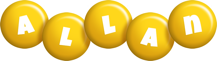 Allan candy-yellow logo