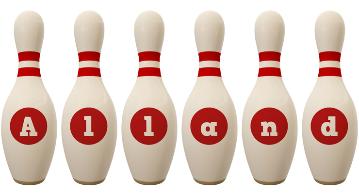 Alland bowling-pin logo