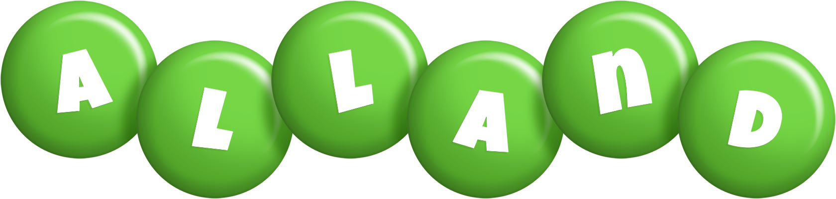 Alland candy-green logo