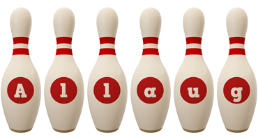 Allaug bowling-pin logo