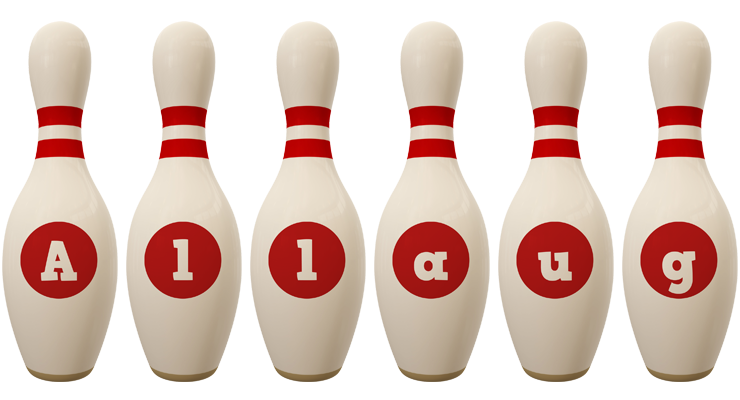 Allaug bowling-pin logo