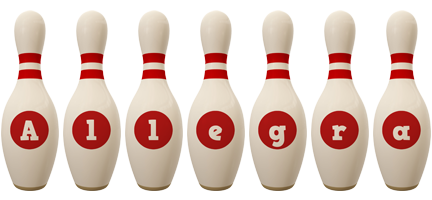 Allegra bowling-pin logo