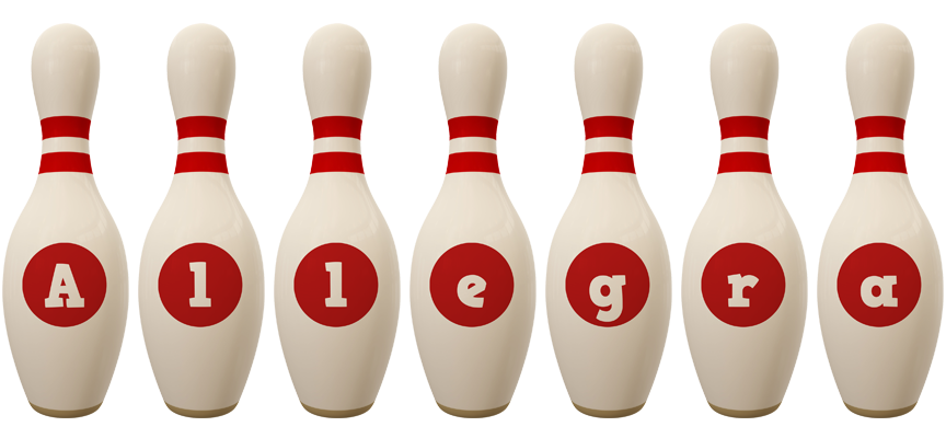 Allegra bowling-pin logo