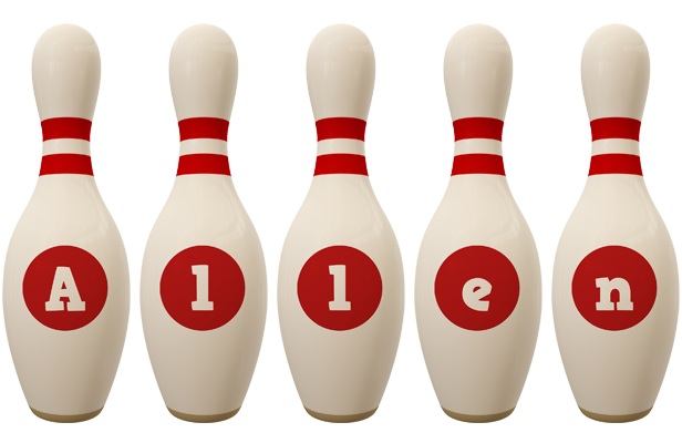 Allen bowling-pin logo