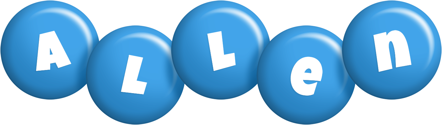 Allen candy-blue logo
