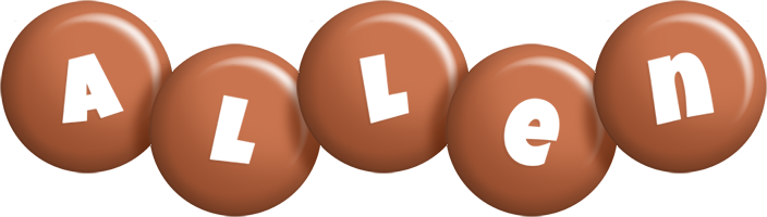 Allen candy-brown logo