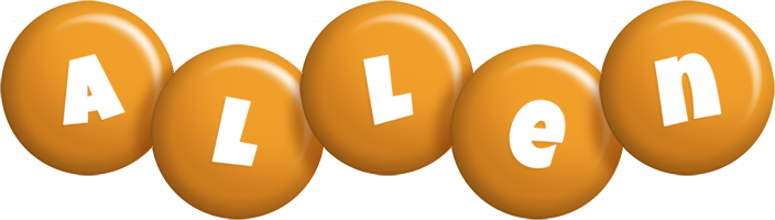 Allen candy-orange logo