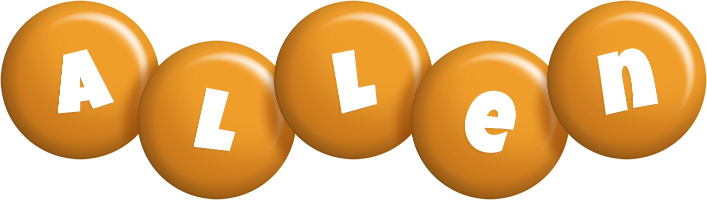 Allen candy-orange logo