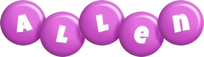 Allen candy-purple logo