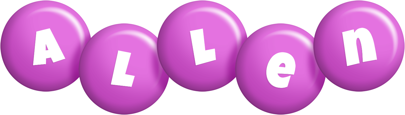 Allen candy-purple logo
