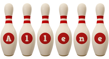 Allene bowling-pin logo