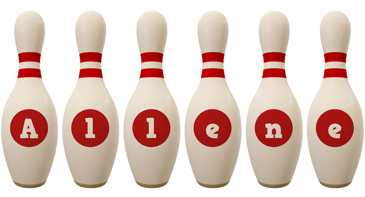 Allene bowling-pin logo