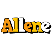 Allene cartoon logo