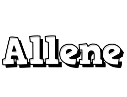 Allene snowing logo