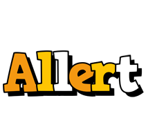 Allert cartoon logo