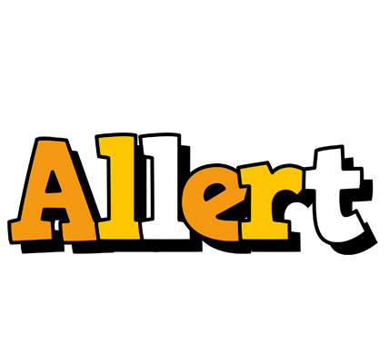 Allert cartoon logo