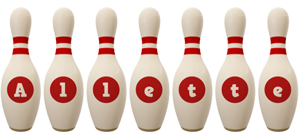 Allette bowling-pin logo