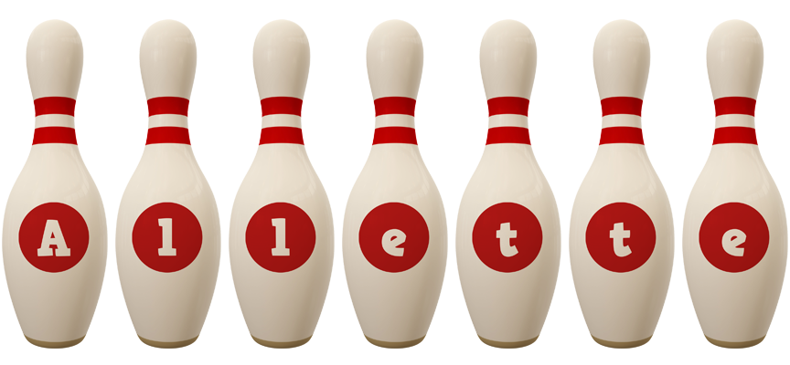 Allette bowling-pin logo