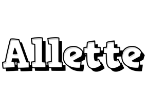 Allette snowing logo