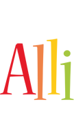 Alli birthday logo