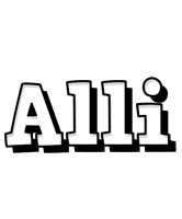 Alli snowing logo