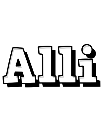Alli snowing logo