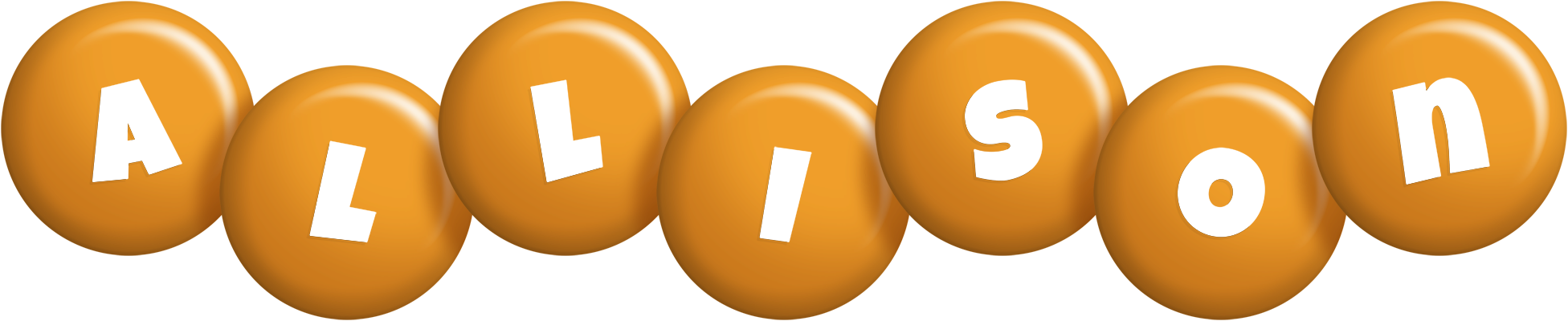 Allison candy-orange logo