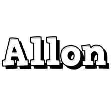 Allon snowing logo