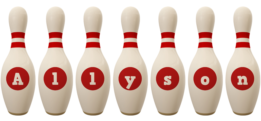 Allyson bowling-pin logo