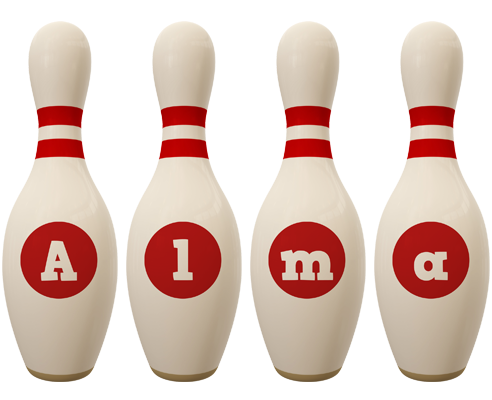 Alma bowling-pin logo