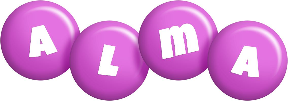 Alma candy-purple logo