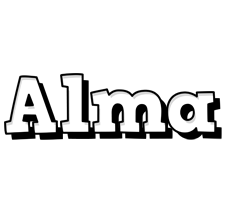 Alma snowing logo