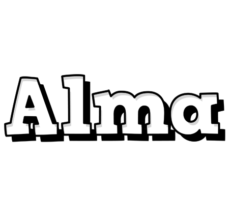 Alma snowing logo