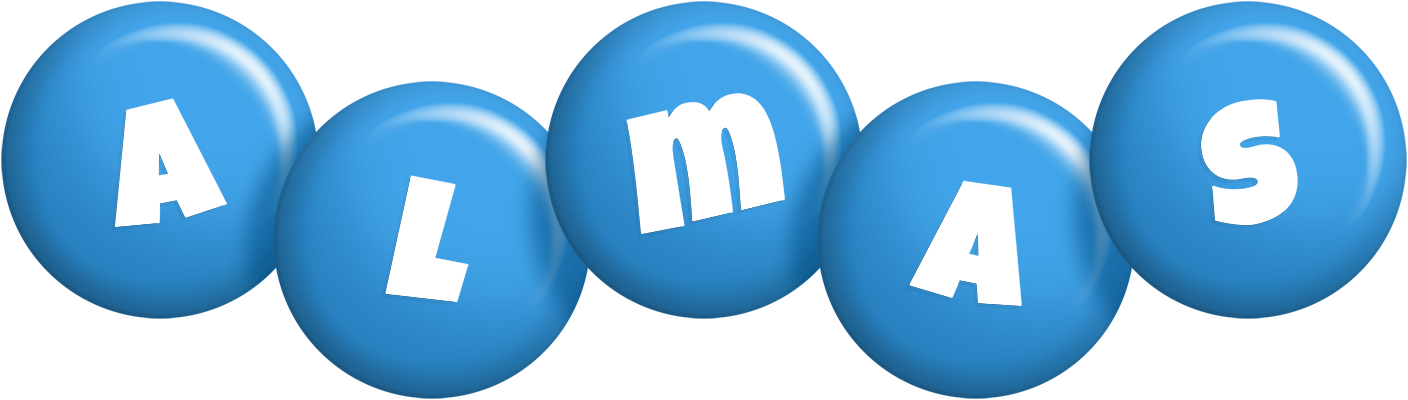 Almas candy-blue logo