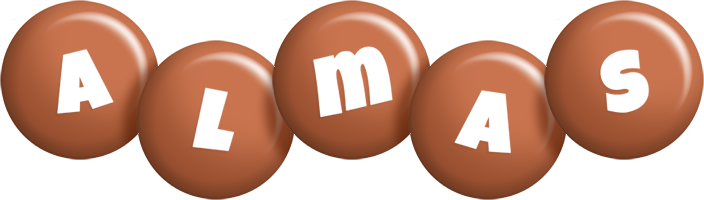 Almas candy-brown logo