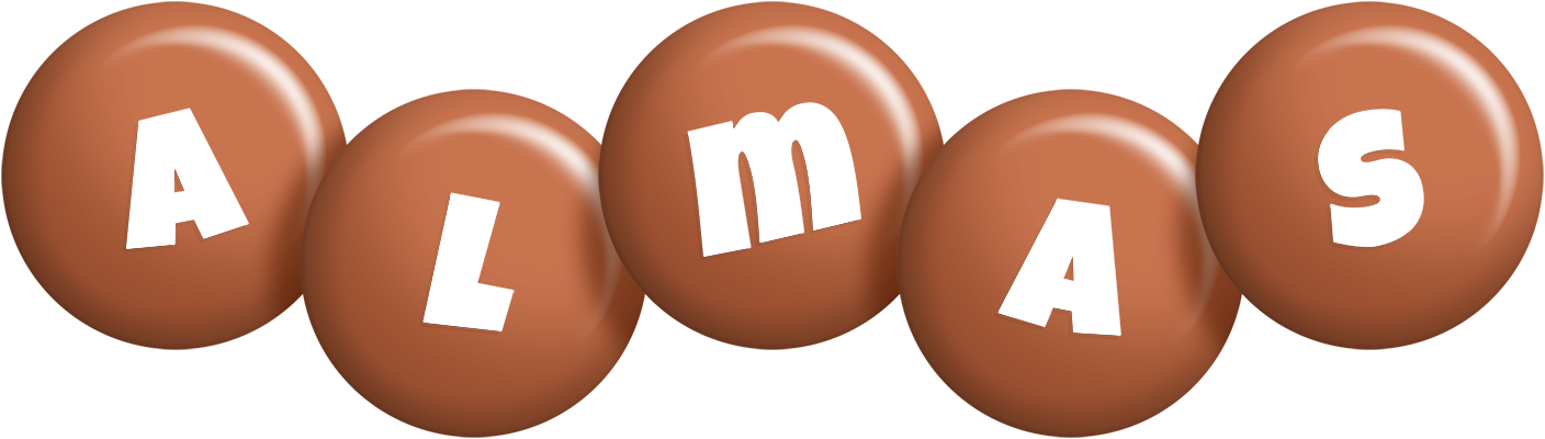 Almas candy-brown logo