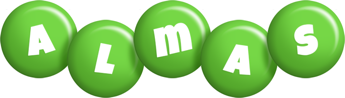 Almas candy-green logo