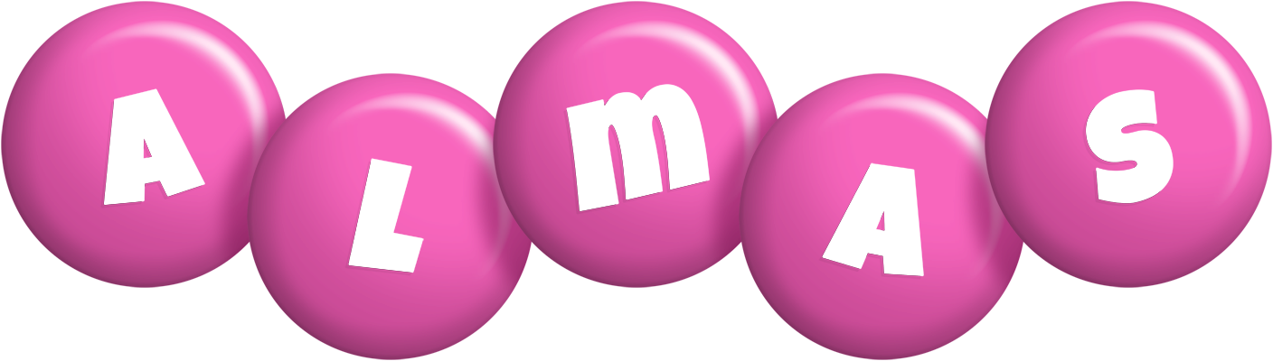 Almas candy-pink logo
