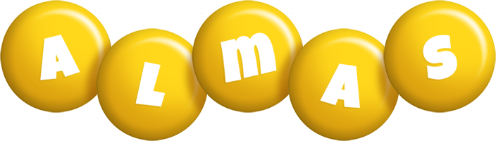 Almas candy-yellow logo
