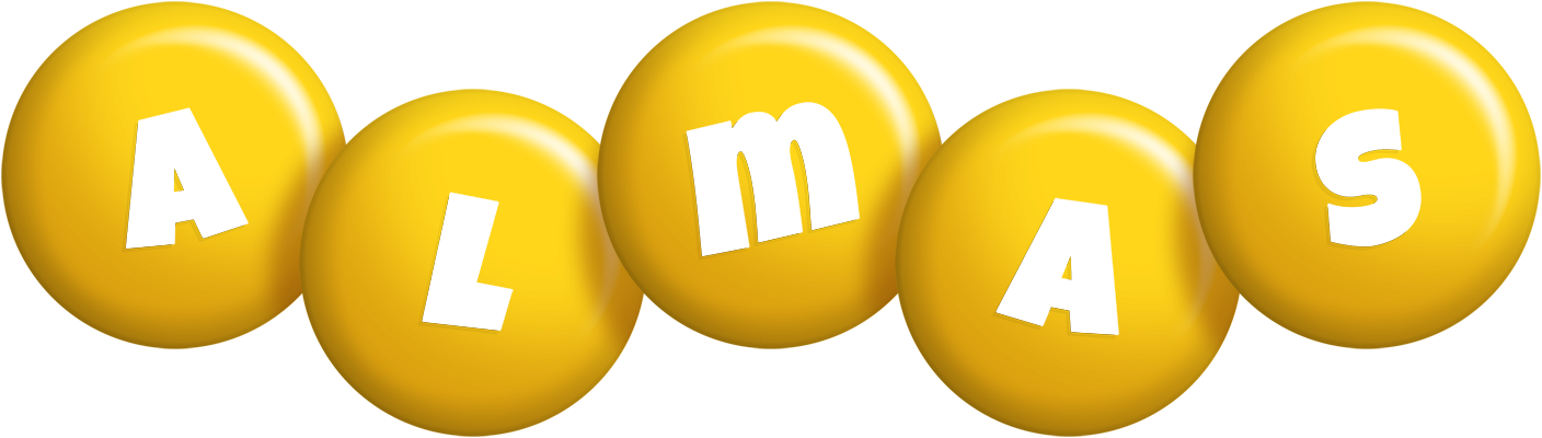 Almas candy-yellow logo