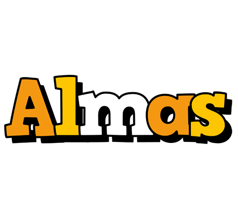 Almas cartoon logo
