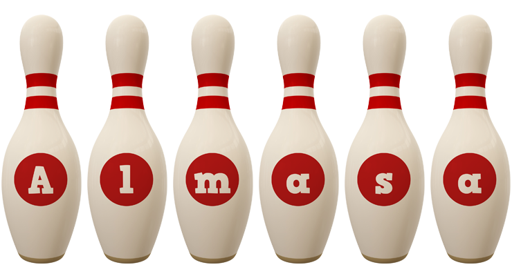 Almasa bowling-pin logo