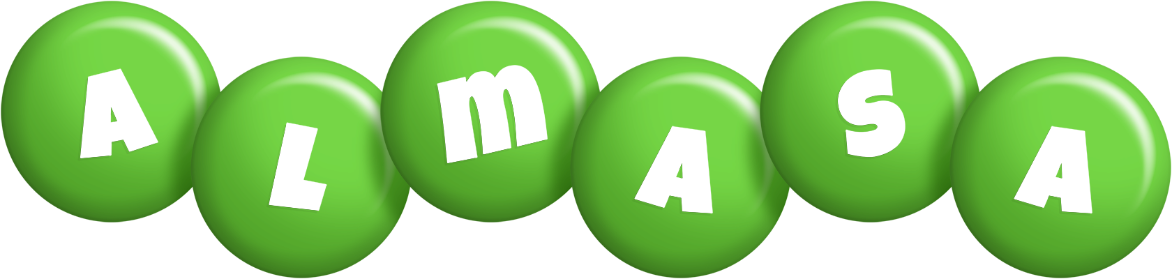 Almasa candy-green logo