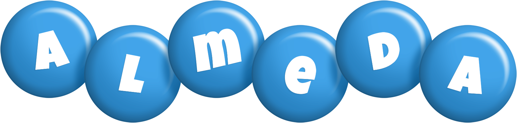 Almeda candy-blue logo