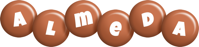 Almeda candy-brown logo