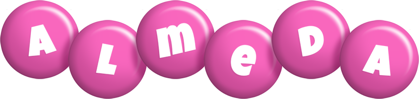 Almeda candy-pink logo