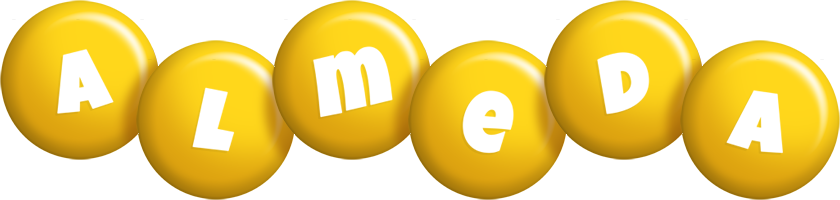 Almeda candy-yellow logo