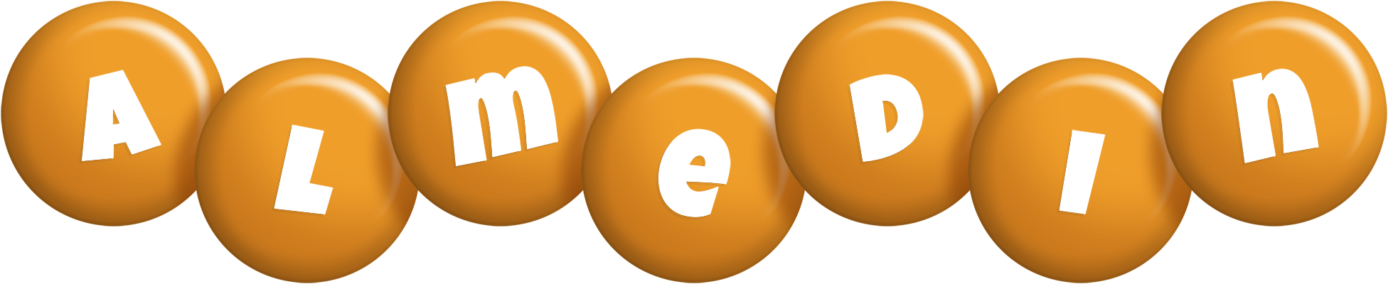 Almedin candy-orange logo