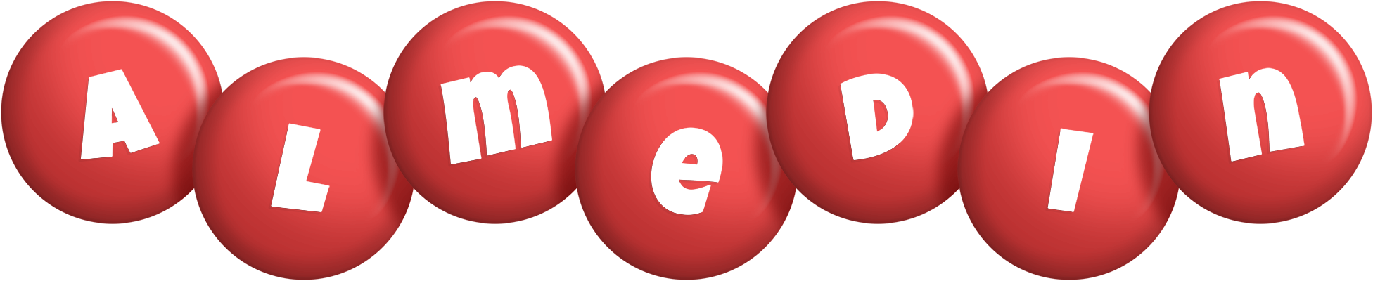 Almedin candy-red logo