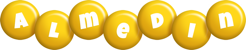 Almedin candy-yellow logo